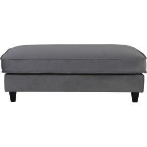 Fotpall 122x86 cm m�rkgr� sammet - Brandy