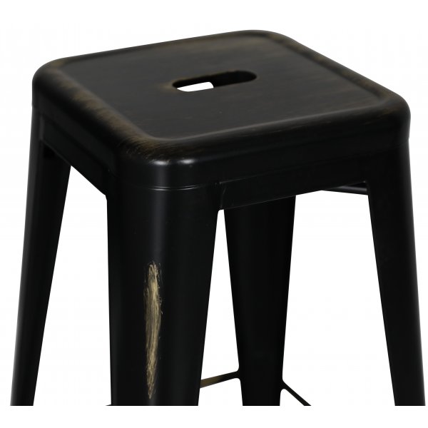 Barstol metall Svart/guld