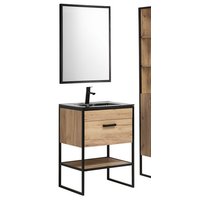 Badrumsmöbler Brooklin 60 cm - Tvättställ med spegel