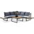Outdoor-Lounge-Set aus Aluminium und Polywood - 2-teiliges Ecksofa + Textilimprägnierung für Outdoormöbel Outdoor-Lounge-Set aus Aluminium und Polywood - 2-teiliges Ecksofa + Textilimprägnierung für Outdoormöbel