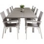 Ekens Matgrupp (224x100) - Vit/Gr - 8 Stolar