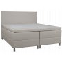 S�ng med f�rvaring beige 160x200 cm
