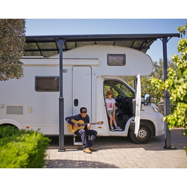 Canopia Alpine Carport i Metall Fr Husbil 3,6 x 6,5 - Gr