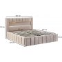 S�ngram med led-belysning 180x200 cm