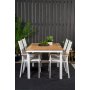 Dotorp Matgrupp (160x90) - Vit/Natur - 4 Stolar