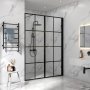Duschv�gg 180x200cm | Svart spr�js | Stilren design