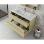 Badrumsmbler Instinct 80 - Natural Oak med spegelskp