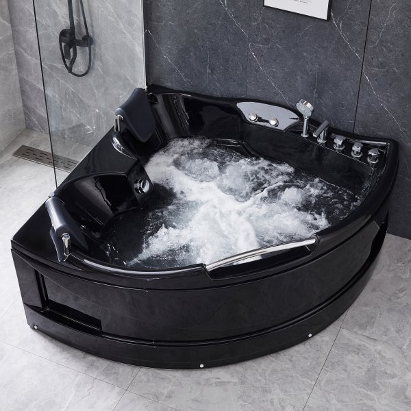 Whirlpool hjrnebadekar til to 150x150cm | BK-005 | Sort
