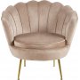 F�t�lj i m�rk beige sammet/m�ssing - Kingsley