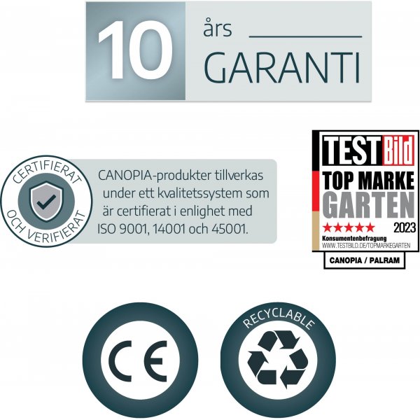 Canopia Arizona Breeze Carport i Metall 3 x 5 - Grå Canopia Arizona Breeze Carport i Metall 3 x 5 - Grå