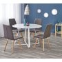 Raphael runt matbord 115 cm - Vit (Glas) / Metall