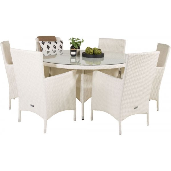 Frubol Matgrupp (150) - Vit - 6 Stolar