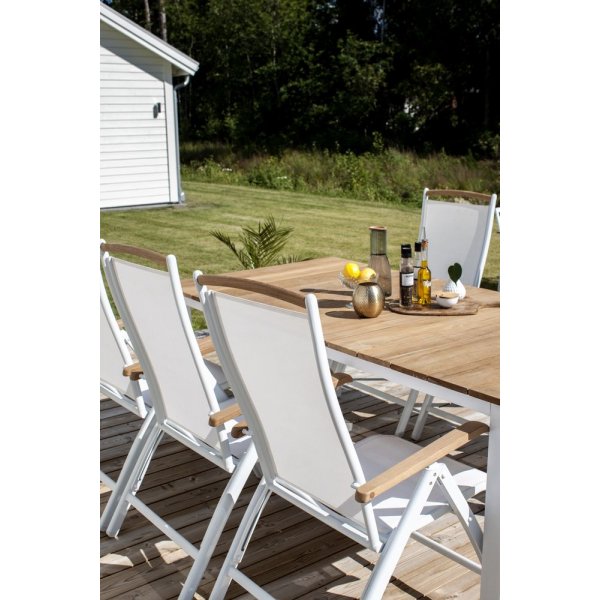 Maglehem matbord (210*100 cm) � Vit/Teak