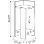 Elos s�ngbord h�ger - Ljus mocka
