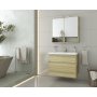 Badrumsmbler Instinct 80 - Natural Oak med spegelskp