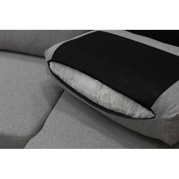 U-soffa Solna med f�rvaring - 309 cm - ljusgr�