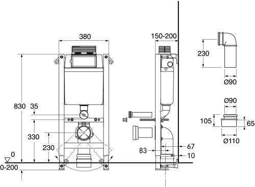 Gustavsberg Triomont XT WC-fixtur Gustavsberg Triomont XT WC-fixtur