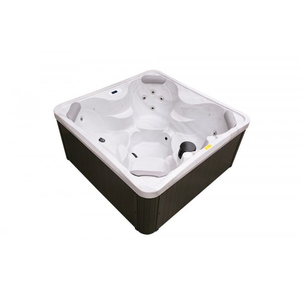 Spabad utomhus 4 personer - 180x180 cm, LED, ozonator, 16 jets