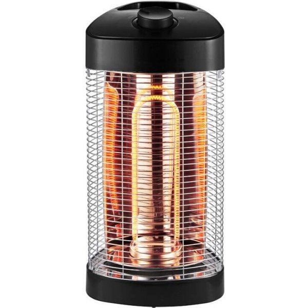 Terrassevarmer stende - 600-1200W - Sort