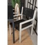 Ervalla Matgrupp (150x90) - Whitewash/Svart - 4 Stolar