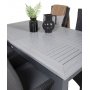 Ekens Matgrupp (152x90) - Svart/Gr - 4 Stolar
