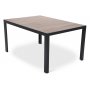 Matgrupp Capri 145 cm - svart/sand, inkl. 6 positionsstolar
