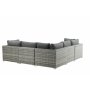 Loungegruppe gr� hj�rnesofa i kunstig rattan - Amazon