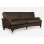 Soffa Howard London Premium 225 cm - M�rk gr�brun (l�derimitaion)