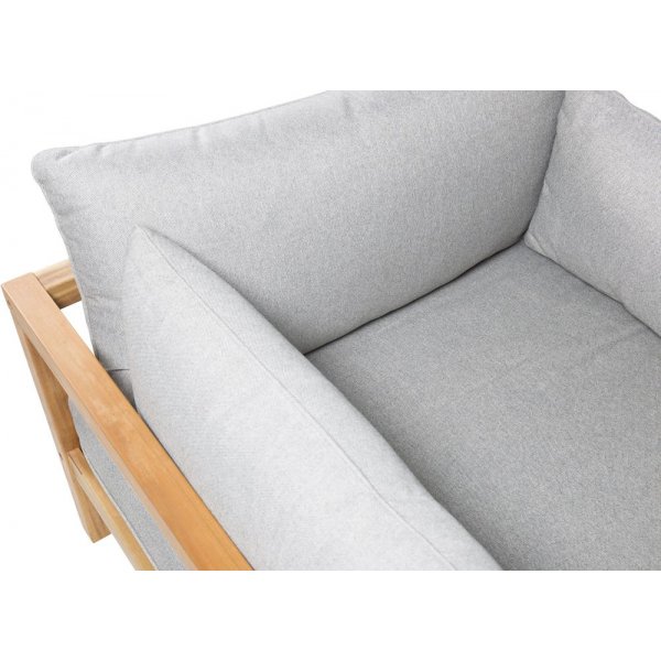 Malmby fåtölj – Gråa dynor/Akacia Malmby fåtölj – Gråa dynor/Akacia