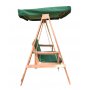 F�llbar hammock i tr� med gr�nt tak