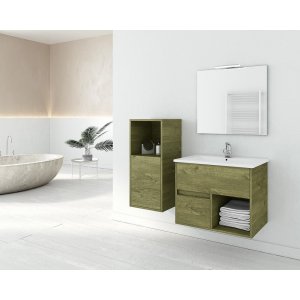 Möbelpaket Sorrento 65 - Naturfärgat med spegel- & sidoskåp
