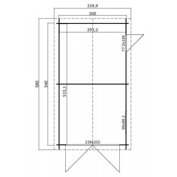 Garage Gertrud - 16,2 m² Garage Gertrud - 16,2 m²