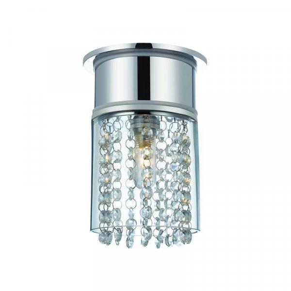 Halmby Taklampa 14 - Krom/Kristall