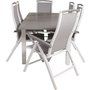 Ekens Matgrupp (160x90) - Vit/Gr - 6 Stolar