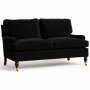 Howard Classic 3-sits soffa - Svart sammet