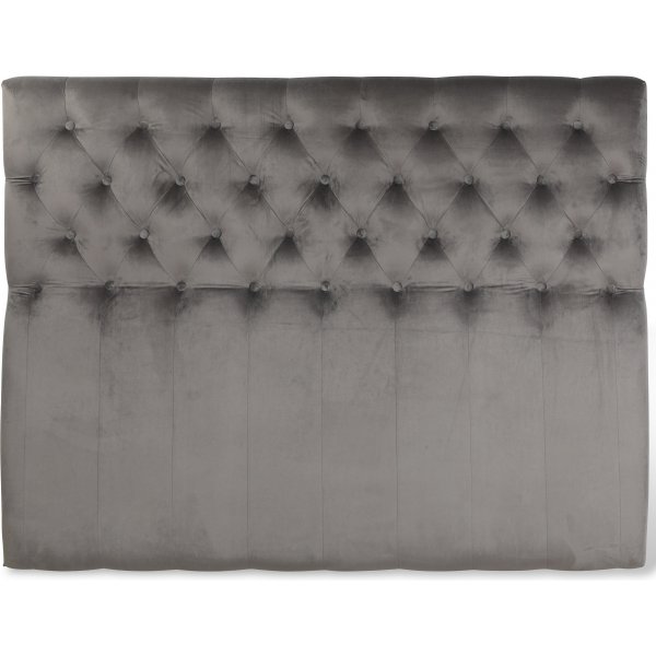Anna s�nggavel med knappar 90 cm - Gr� sammet