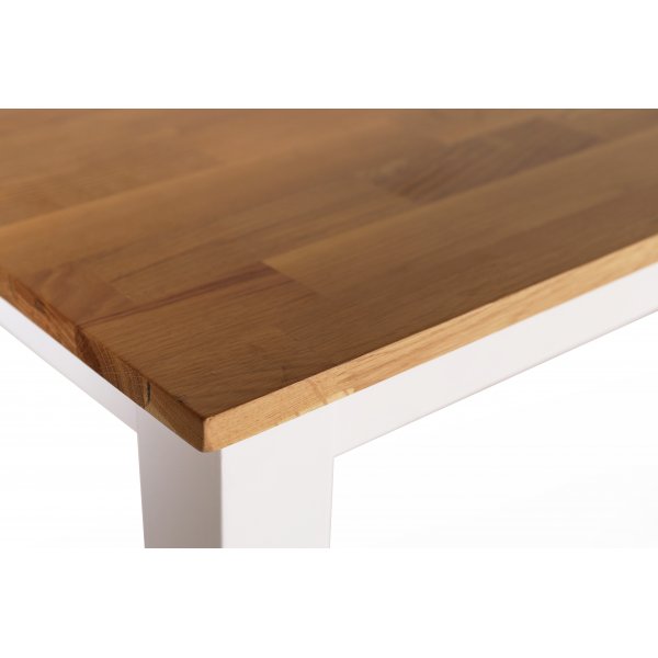 Sten� matbord 180 cm - vit / oljad ek