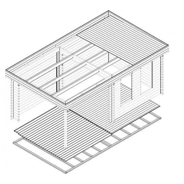 Attefallshus Arne B - 19,2 m² Attefallshus Arne B - 19,2 m²