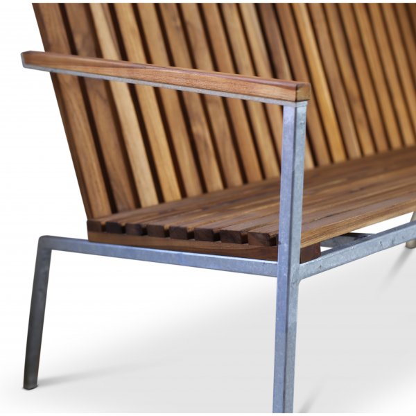 Alva trädgårdsbänk | utesoffa - Teak & Galvaniserat stål Alva trädgårdsbänk | utesoffa - Teak & Galvaniserat stål
