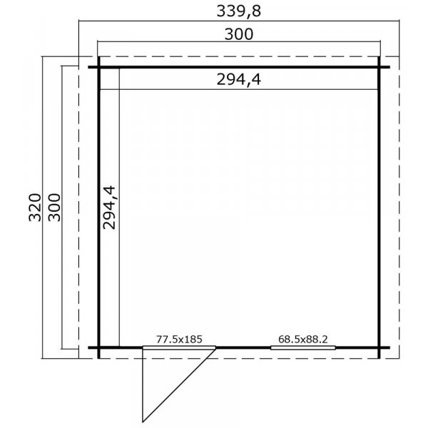 Friggebod Ulla C 9 m² Friggebod Ulla C 9 m²