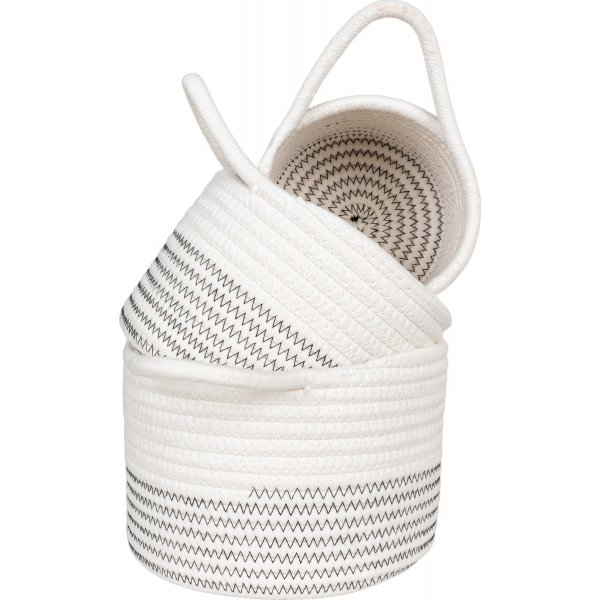 Korgset 3 st - Vit/gr�