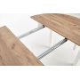 Matbord runt f�rl�ngningsbart ek/vit 102-142 cm - Berivan
