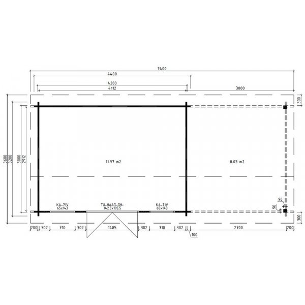 Attefallshus Kajsa H - 21,5 m�