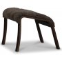 Lammet / Fushion fotpall i f�rskinn scandinavian expresso - M�rk valn�t
