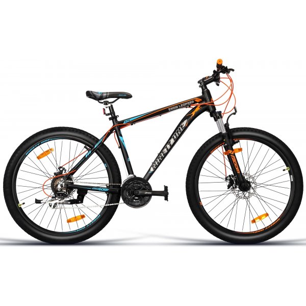 Mountainbike 27,5\\\" Snow Leopard Aluminium - Orange/Blau + Schlosskette