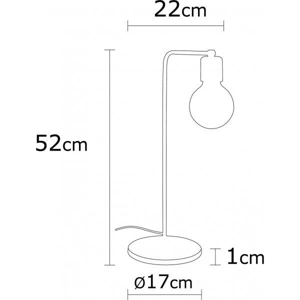 Bordslampa - Svart/koppar