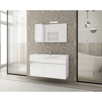 Badrumsmöbler Senso 105 - Vitt med spegelskåp