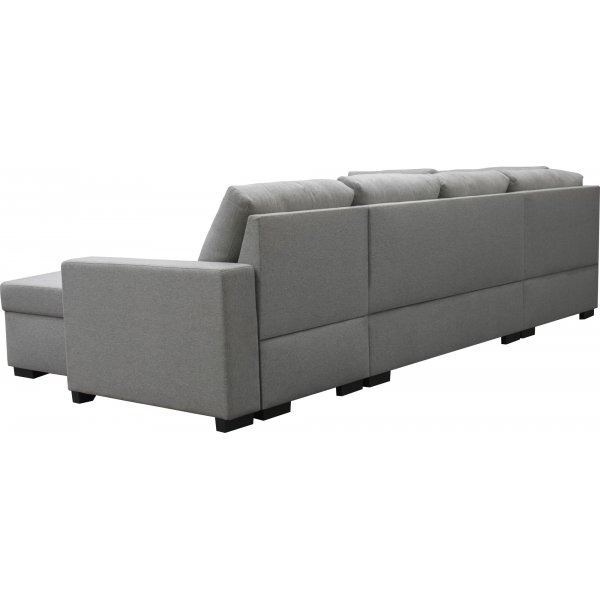 U-soffa Solna med f�rvaring - 309 cm - ljusgr�