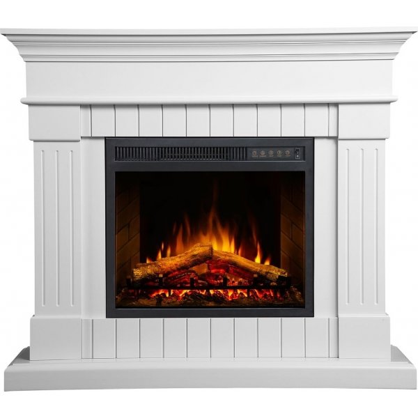 Elektrisk �ppen spis Willburn dekorationsbrasa el - Vit