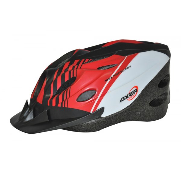 Cykelhj�lm Cooper r�d & vit